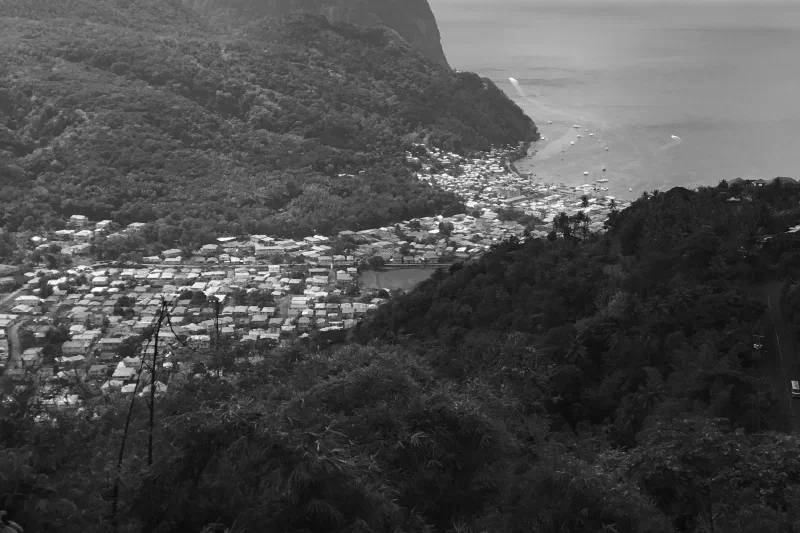 Coastal road in Saint Lucia